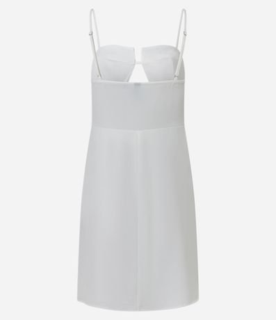 Vestido Corto Sastre en Viscosa con Escote Corazón 6