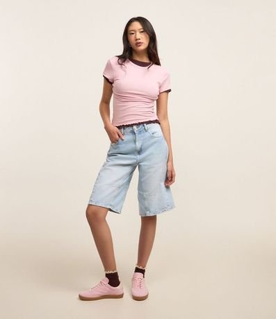 Blusa en Viscosa Texturizada y con Bajo Ondulado 2