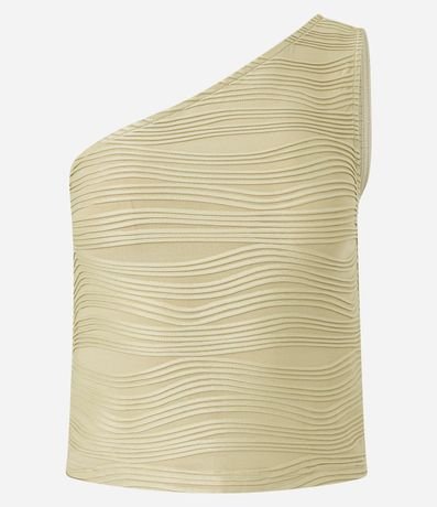 Blusa Hombro Único en Jersey con Rayas Texturizadas 4