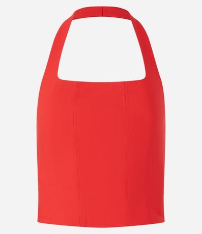 Blusa Cropped en Bengalina Frente Única 5