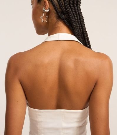 Blusa Cropped en Bengalina Frente Única 5