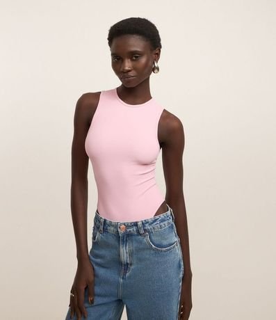Body Básico en Rib con Cuello Halter