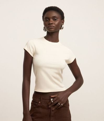 Blusa Básica Justa y Alargada en Rib