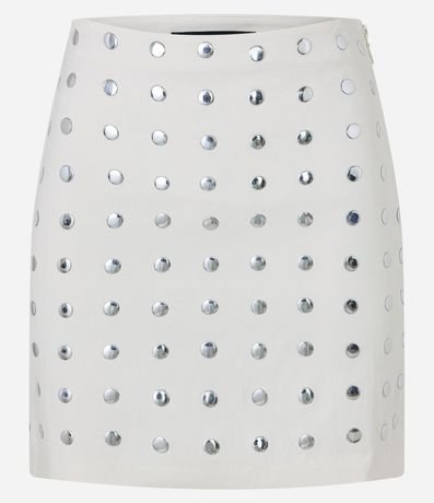 Pollera Corta en Bengalina con Tachuelas Metalizadas 6