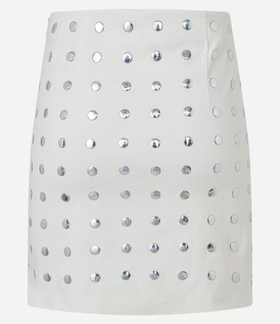 Pollera Corta en Bengalina con Tachuelas Metalizadas 8