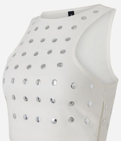 Blusa Cropped en Bengalina con Tachuelas Metalizadas 6