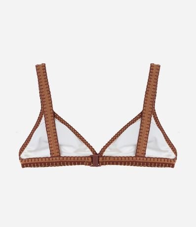 Bikini Top Triangulo Fijo en Microfibra con Bies Contrastante 6