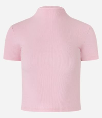 Blusa Básica Texturizada en Viscosa con Cuello Alto 5