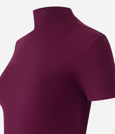 Blusa Básica Texturizada en Viscosa con Cuello Alto 5