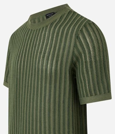 Remera Regular con efecto en Punto y Textura Contrastante 2