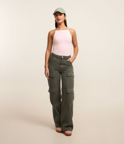 Blusa sin Manga con Escote Halter y Alça Elástico 3