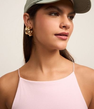 Blusa sin Manga con Escote Halter y Alça Elástico 5