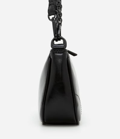 Cartera Baguette Pequeña con Textura y Asa de Cadena 2