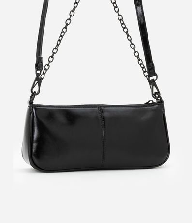 Cartera Baguette Pequeña con Textura y Asa de Cadena 3