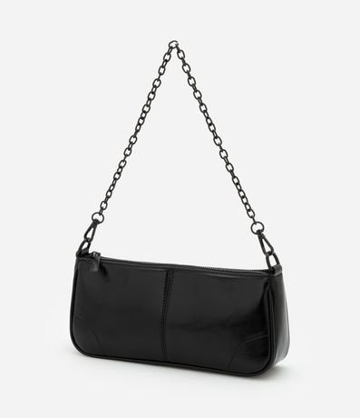 Cartera Baguette Pequeña con Textura y Asa de Cadena 4