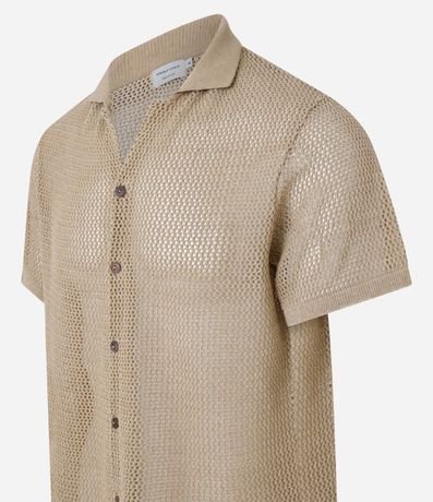 Camisa Regular Texturizado con Textura Efecto Ganchillo 7