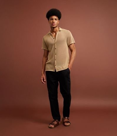 Camisa Regular Texturizado con Textura Efecto Ganchillo 2