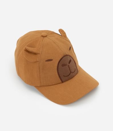 Gorra Infantil Aba Curva con Bordado Carpincho - Talle único 1