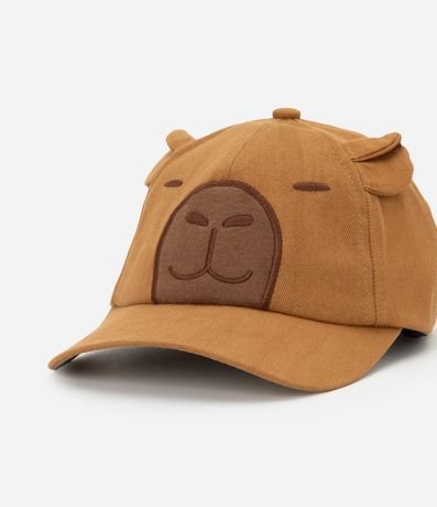 Gorra Infantil Aba Curva con Bordado Carpincho - Talle único 4