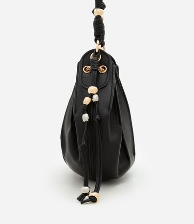 Cartera Bucket Pequena Cierre de Saco con Detalles en Metal Boho Romántico 2