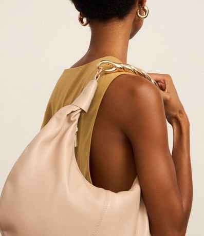 Cartera Hobo Grande con Detalle de Metal en la Asa Boho Romântico 8