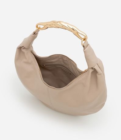 Cartera Hobo Grande con Detalle de Metal en la Asa Boho Romântico 7