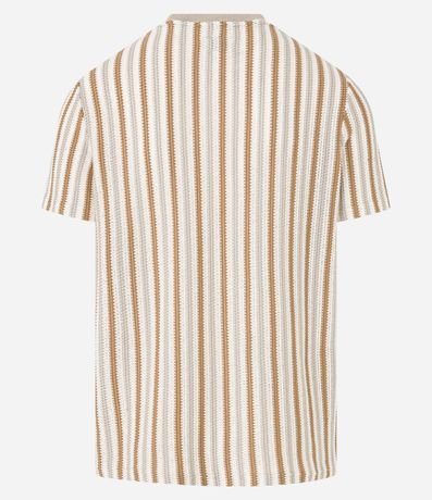 Remera en Punto con Estampa de Rayas y Texturizada 10