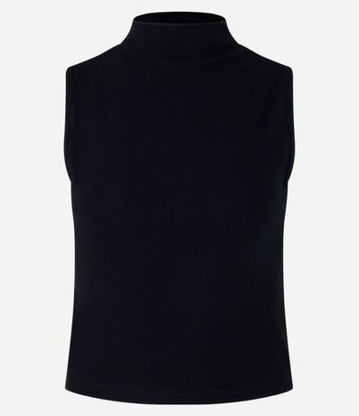 Blusa en Rib con Cuello Alto 4
