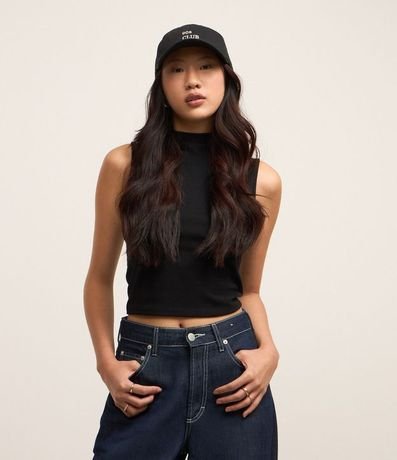 Blusa en Rib con Cuello Alto 1