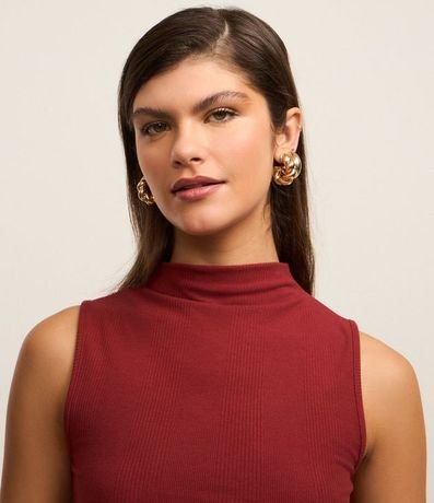 Blusa en Rib con Cuello Alto 4