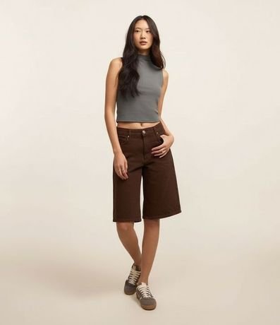 Blusa en Rib con Cuello Alto 4