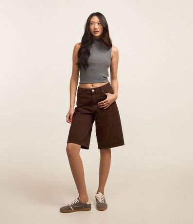 Blusa en Rib con Cuello Alto 2