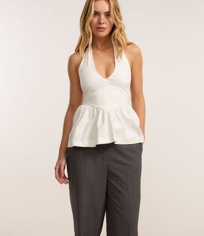 Pantalón Recto en Sastrería con Bolsillo Cuchillo 2