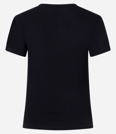 Blusa en Rib con Botones en el Cuello 7