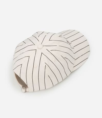 Gorra Aba Curva en Sarga con Estampa Rayada y Bordado Monte Carlo 2