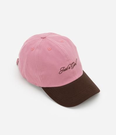 Gorra en Sarga con Aba Contrastante y Estampa Bordada 2