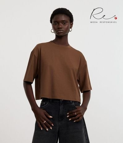 Blusa Cropped Oversized en Media Malla