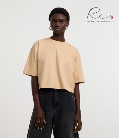 Blusa Cropped Oversized en Media Malla