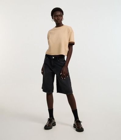 Blusa Cropped Oversized en Media Malla 2