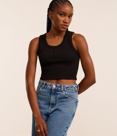 Blusa en Rib con Botones Delanteros 4