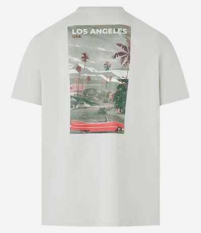 Remera Comfort en Algodón con Estampa de Carro y Lettering Los Angeles 2