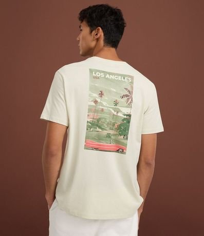 Remera Comfort en Algodón con Estampa de Carro y Lettering Los Angeles 3
