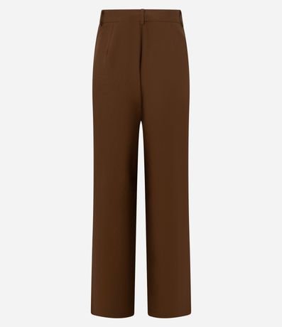 Pantalón Recto en Cupro con Trabillas y Superposición Lateral 6