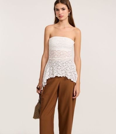 Pantalón Recto en Cupro con Trabillas y Superposición Lateral 2