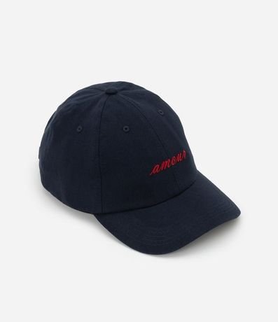 Gorra Aba Curva en Sarga con Bordado Amour 2