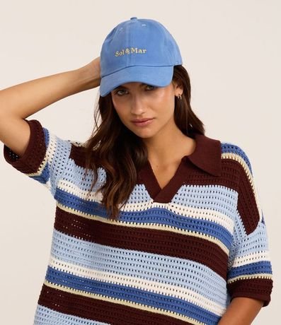 Gorra Aba Curva en Sarga con Bordado Sol&Mar 6