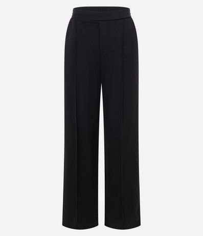 Pantalón Recto en Ponto Roma con Cintura Sastre 1