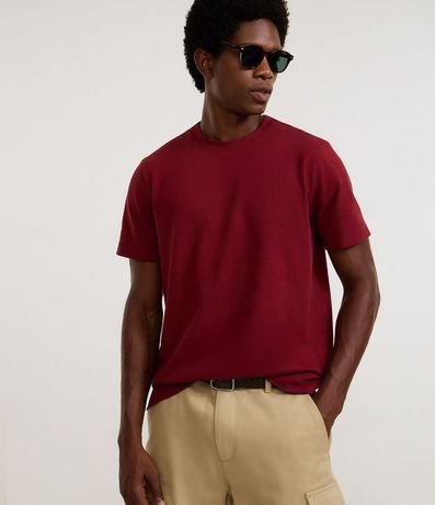 Remera Casual en Algodón con Cuello Redondo