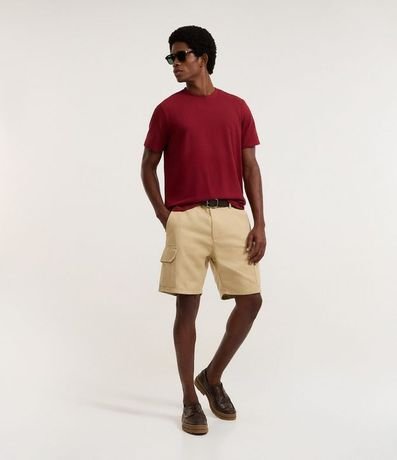 Remera Casual en Algodón con Cuello Redondo