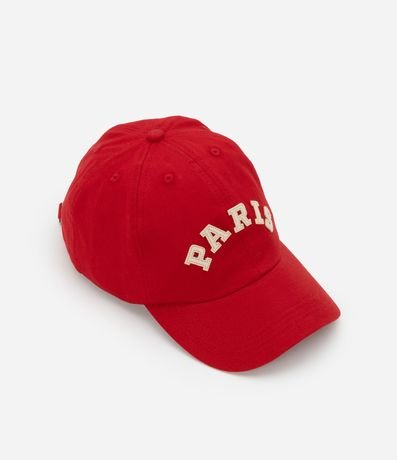 Gorra Aba Curva en Sarga con Patch Paris 2
